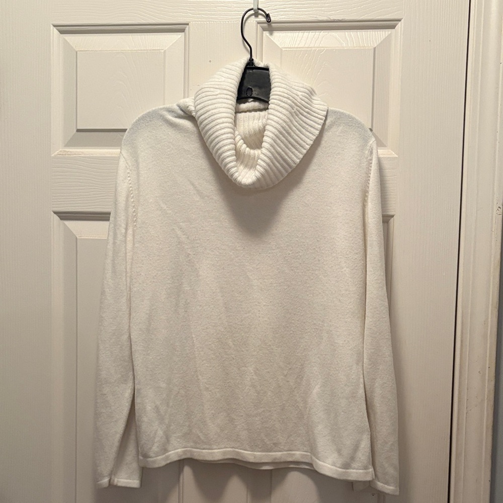 Carolyn Taylor Classic Cream Cowl Neck Sweater